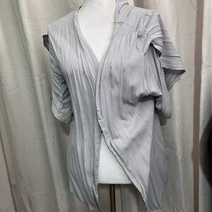 Light Gray Draped Cardigan